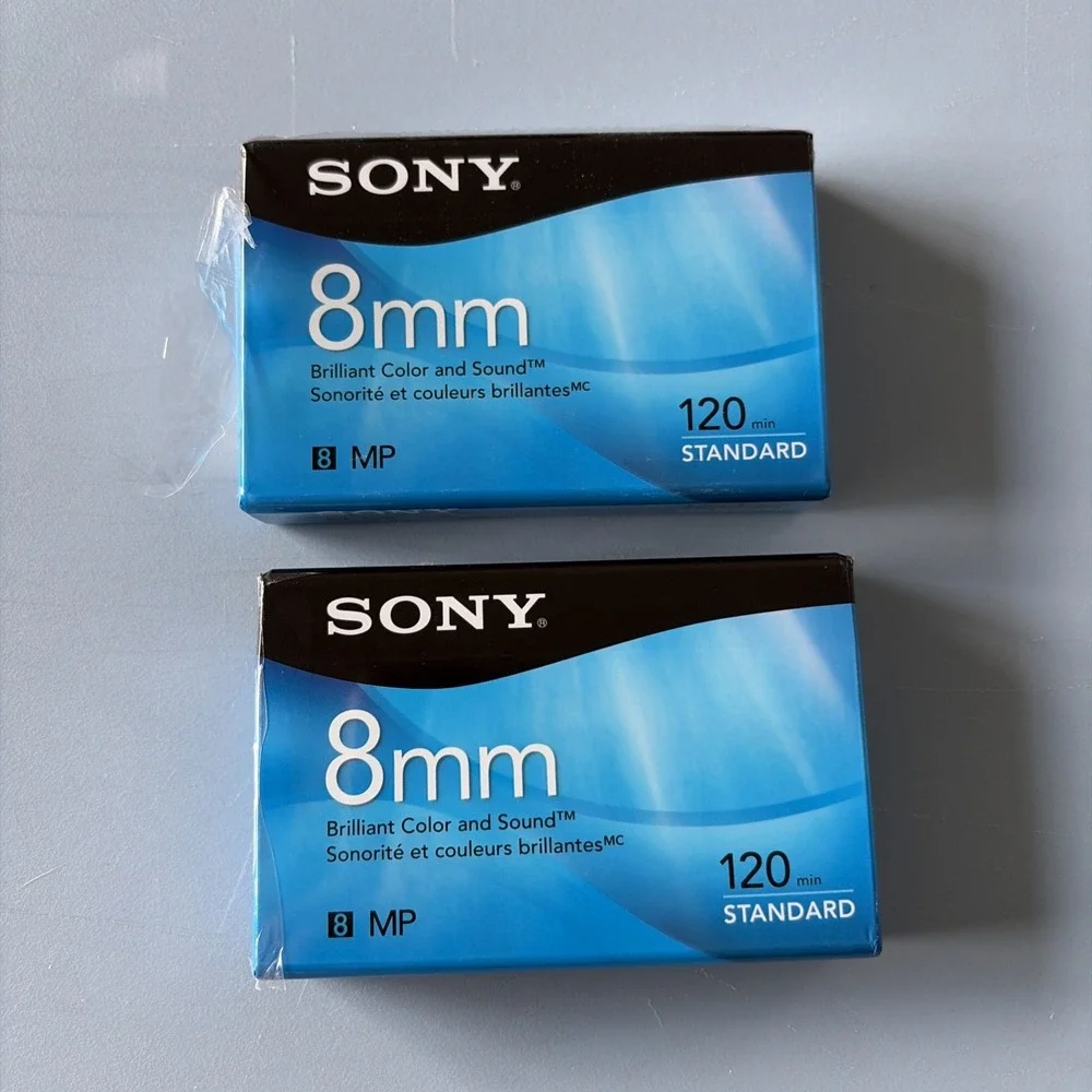 2 Sony 8mm P6120MPR 120 minute MP 8 Standard Video  Cassettes  -  New Sealed